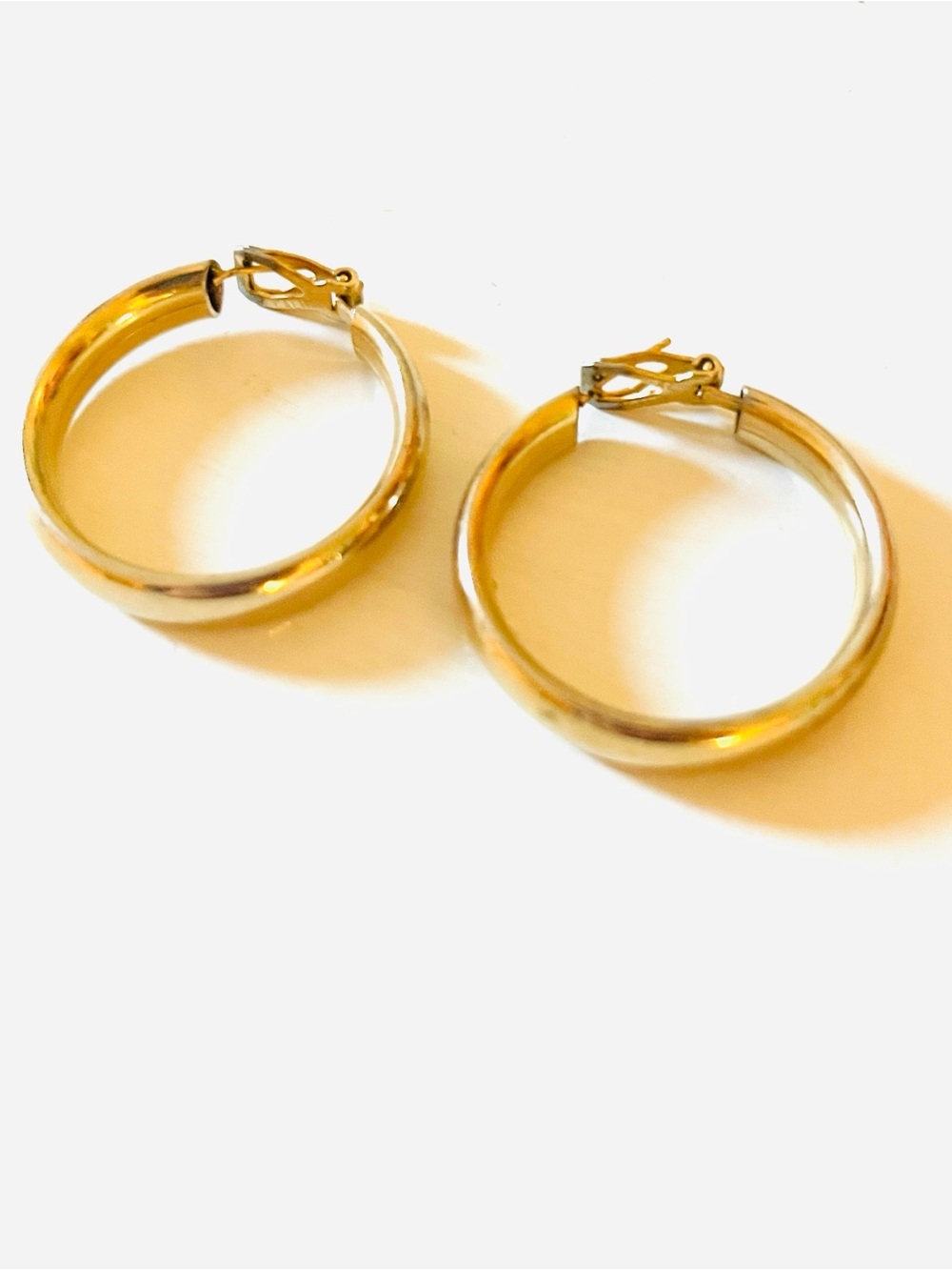 Classic Gold-Tone Hoop Earrings - Women Jewelry